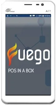 PAX A77 all-in-one handheld running FuegoPOS